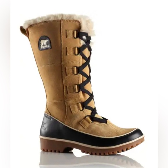 Sorel Tivoli High II 8.5 Boot fur suede leather duck boots winter waterproof - Picture 1 of 11